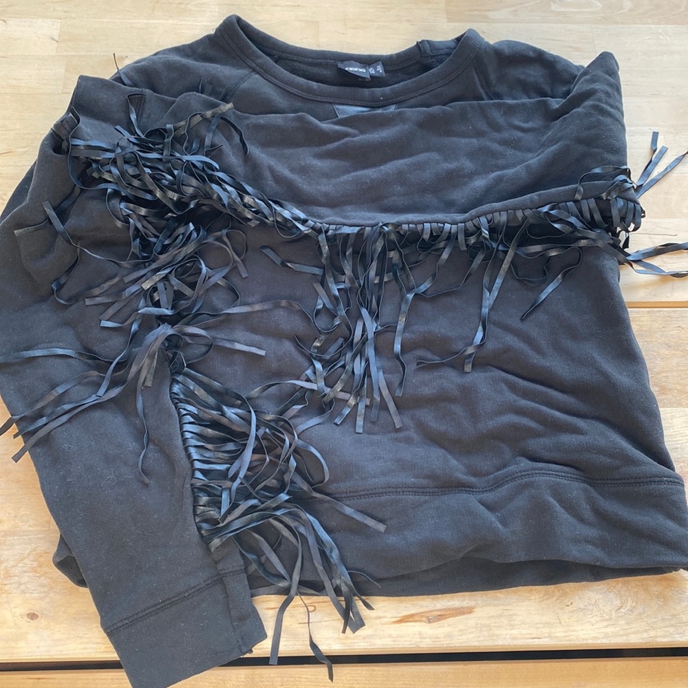 Black cropped sweater